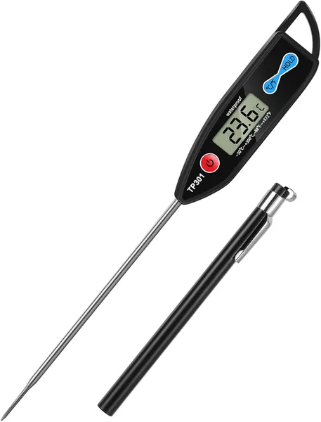 Cucina Professional IPX7 Thermometer, Long Handle Meat Thermometer