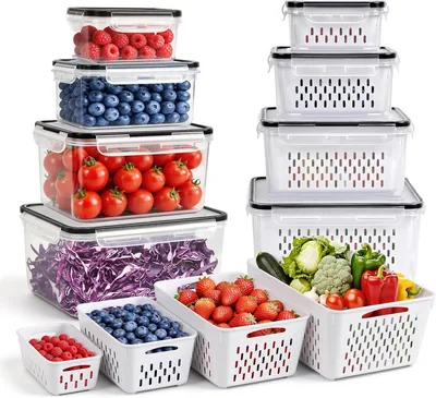 8 PCS Fruit Containers Fridge Storage Leakproof - Best Deal