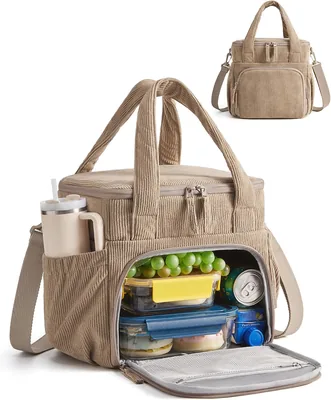 BAGSMART Corduroy Lunch Bag 14L