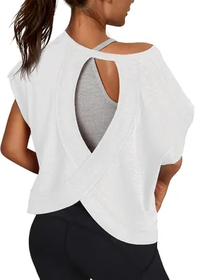 3rd Hill Women Open Back Workout Shirts - Best Deal