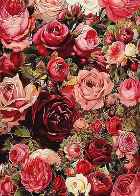 Diamond Painting Kit for Adults - DIY Rose & Flower Art, Stress Relief Hobby