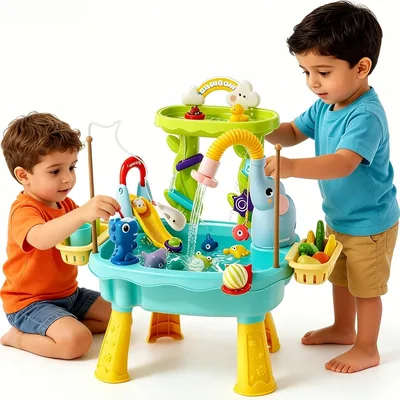 Beauty Kids Water Activity Table - 6-in-1 Toddlers' Play Sink with Fishing Game, Best Deal