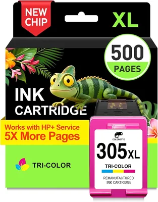 Cartouche COLORETTO 305XL pour HP 305 DeskJet