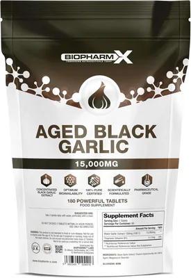 Aged Black Garlic Tablets 15000mg - Best Deal