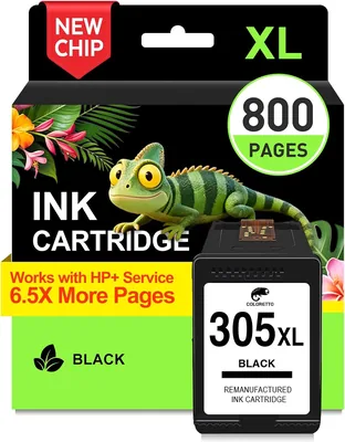 Cartouche d'encre COLORETTO 305XL pour HP 305 Noir | DeskJet 4220e 2800e 2720e 2823e, 2820e 4200e 4230e 2810e 2821e 422 - Meilleur prix