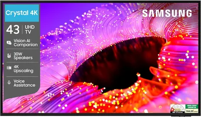 Samsung 43 इंच क्रिस्टल UHD 4K Samsung Vision AI स्मार्ट TV UA43UE86AHULXL 25% ऑफ