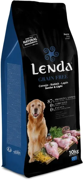 Lenda Grain Free Light y Senior 10 kg - Alimento Hipoalergénico para Perros sin Granos - Comida Libre de Granos para Digestión Sensible