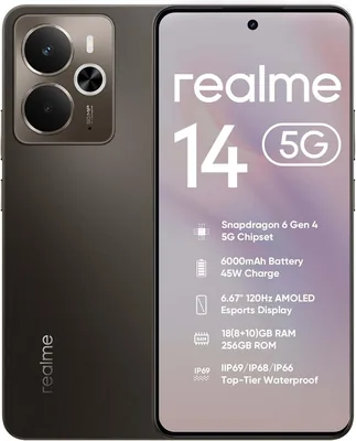 Smartphone realme 14 5G, 8GB RAM + 256GB, Pantalla AMOLED 120Hz, Batería 6000mAh y Carga Rápida 45W
