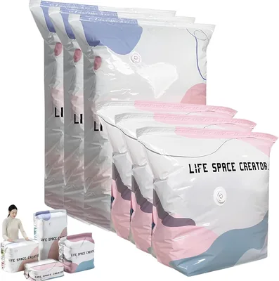 No-Pump Vacuum Storage Bags - 80% Space Saver Best Deal