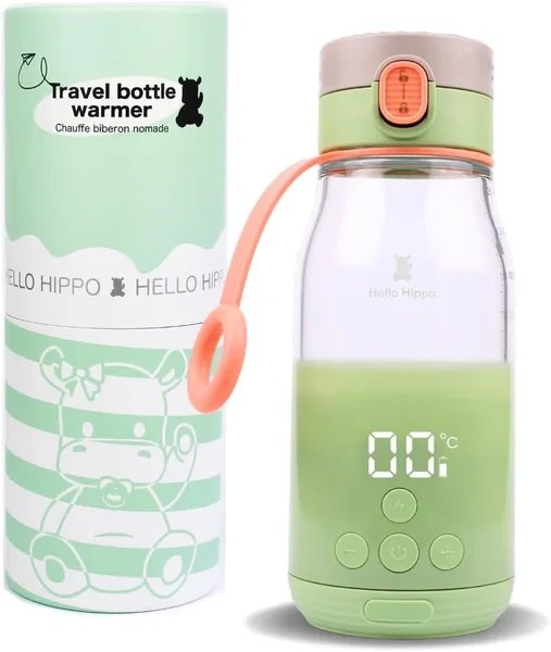 Riscaldatore di bottiglie Nomade 300ml - Batteria wireless USB ricaricabile per auto - Temperatura regolabile 37-50°C con funzione Keep Warm - 30ml Gra