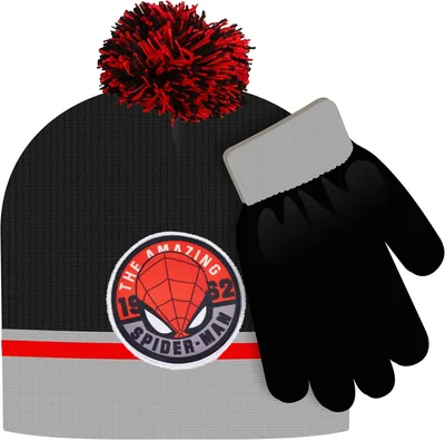 Marvel Spider-Man Beanie & Glove Winter Set for Kids - Best Deal