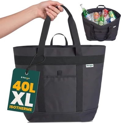 Sac de plage refroidi pliable Norggo 40L - Grand sac isolant