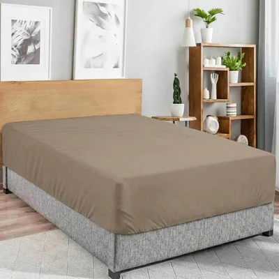 Microfiber Fitted Sheet - Sand Taupe, Queen Best Deal