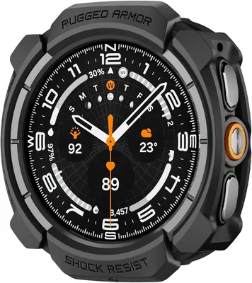 Spigen Rugged Armor Case for Samsung Galaxy Watch Ultra 2 - Matte Black, Best Deal