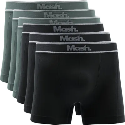 Kit 6 Cuecas Boxer Mash Sem Costura Poliamida Toque Gelado Box Masculina Adulto - Melhor Preço