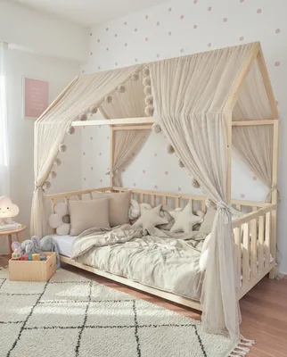TOFFCAEA Bed Canopy Pack - Muslin Cotton House Bed Curtain