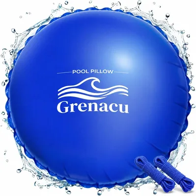 GRENACU Winter Pool Polster, Durchmesser 200 cm, Luftpolsterpool für Stabilität | Rundes Poolpolster mit Doppelventil, Extra-Robust