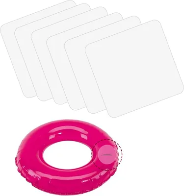 LianShi 6 Pièces Réparations TPU Transparentes - Patch Autocollant Étanche pour Châteaux Gonflables, Anneaux D