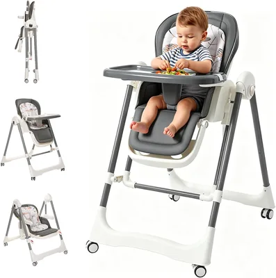 3-in-1 Convertible Foldable Baby High Chair - 5% Off