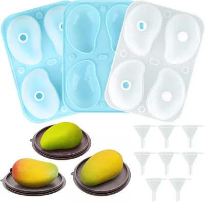 Wrbin Set of 2 Mango Molds - Silicone Fruit Molds for Baking