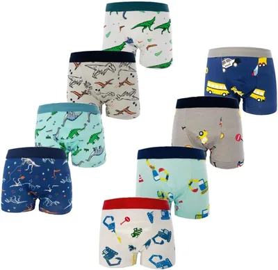 FedMois Paquete de 8 - Boxers de Algodón para Niños de 3 a 11 Años