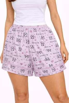 Fabienne Women's Pajama Shorts 100% Turkish Cotton Breathable Sleepwear