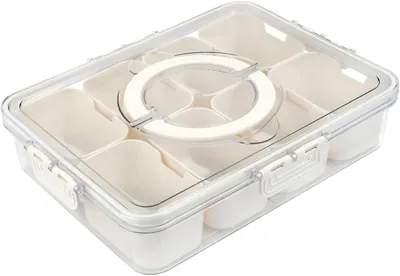 MEGA So Snack Storage Box 8 Compartments Clear Lid Multi Purpose