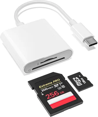 YOFEEPOP USB-C SD-Kartenleser, 2-in-1 SD/MicroSD-Adapter für iPhone | Unterstützt SDHC und SDXC • Plug & Play