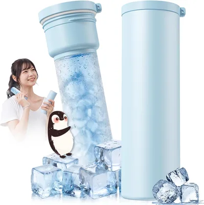 氷嚢 魔法瓶構造 氷のう 【-5℃凍結保冷ジェル】熱中症対策グッズ 暑さ対策グッズ 首冷やす 大容量 ミニアイスパック 水筒型 冷却グッズ 結露なし 持ち運び可能 水漏れ防止 ひんやり 繰り返し利用 スポーツ 野球 サッカー ゴルフ スポーツ全