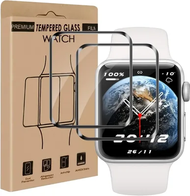 Carantee 2 Pack Verre Trempé pour Apple Watch Series 4/5/6/SE/SE2/SE3 (40 mm), Résistant aux Rayures, Sensitif - 5% de réduction