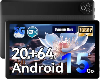Laptok Android 15 Tablet 10 Zoll - 20GB RAM (4+16) 64GB ROM + 1TB TF, IPS Display 800×1280, Octa-Core, Double Caméra, 5000mAh A