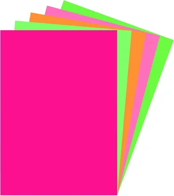 Duravel Neon Coloured Card Paper 100 Sheets, A4 Size - Save 6%