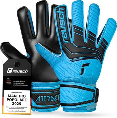 Guanti da Portiere Reusch Kids | Presa Firme e Vestibilità Stabile | Per Allenamenti Attrakt Solid Junior su Erba Artificiale, Natura - Miglior Affare