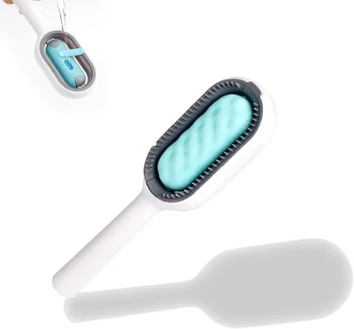 فرشاة تجميل قطتين بمحرك مائي مع خزان تنظيف شعر الحيوانات الأليفة للقطط والكلاب - أفضل سعر