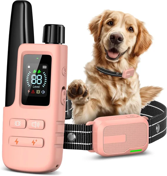 Dog Shock Collar - 4200Ft Dog Training Collar with Remote for Small Medium Large Dogs Rechargeable Waterproof e Collar with Beep (1-8), Vibration(1-16), Safe Shock(1-99)