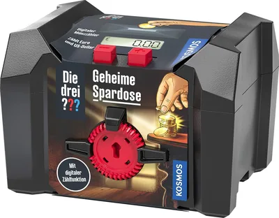 Die DREI ??? Secret Money Box mit Digitaler Zählfunktion | Kosmos Geldbox, Detektivgeldbox, Geschenk für Kinder und Teenager