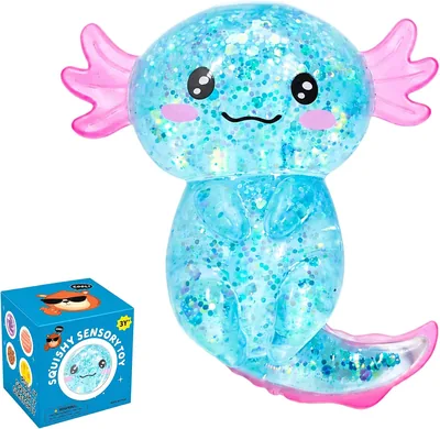 Axolotl Squishy Fidget Toy - Blue
