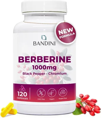 Bandini® Berberine HCL Supplement - 1000mg 120 Vegan Capsules Best Deal