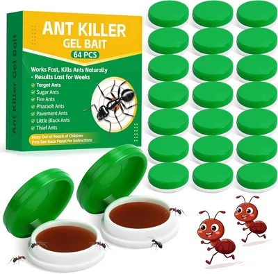 64er Ant Gel Köder-Set für Innen und Außen, sauber und einfach anzuwenden, hinterlässt keine Rückstände - Grün