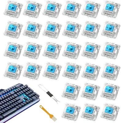 MuSylonz 30 PCS Mechanical Keyboard Switches - Blue Clicky Key Switches