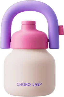 Botella de agua aislada CHAKO LAB de 32 onzas con popote y asa, revestimiento cerámico