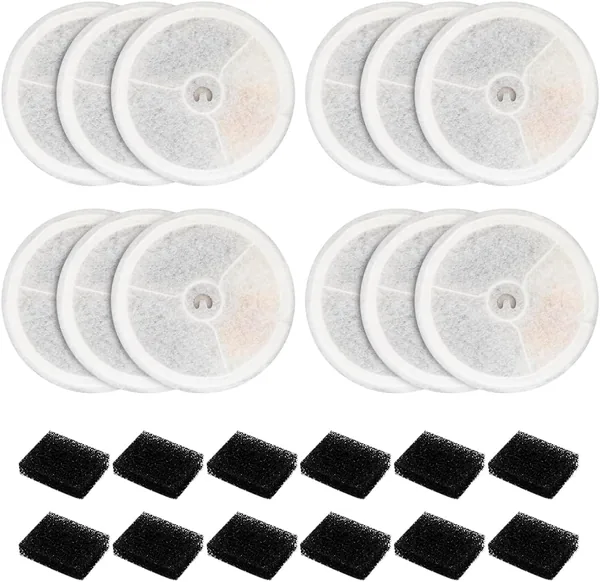 YanBan Dozownik wody dla kotów i psów, 12 sztuk, kompatybilny z PETKIT Ever Weet 2S/3/3 Pro/Solo/Solo SE, z filtrem do fontan - Najlepsza oferta