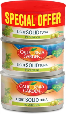 California Garden Light Meat Tuna in Olive Oil 3 x 170 g - 10% Off