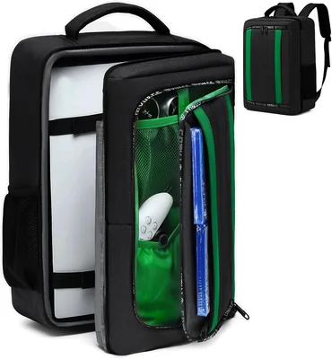 Travel Backpack for PS5 Gaming Gear - Protective Case for Laptop & Accessories