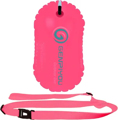 LULUWA Inflatable Swim Buoy - Allenamento in Acqua Aperta, Altamente Visibile