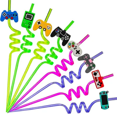 UNAYBOW 8 Pcs Game Drinking Straws Best Deal