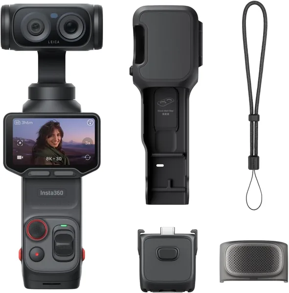 Insta360 Luna Ultra - 8K Vlogging Camera with Dual Leica Lenses, 12× Zoom, 1" Sensor, Detachable 2" 