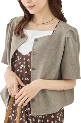 Rope Picnic Women's Ultra Stretch Linen-Like Square Neck Blouse GDH16300 Best Deal