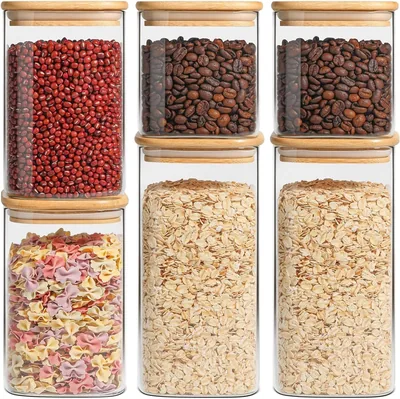 Glass Storage Containers with Lid Set of 6 - Best Deal
