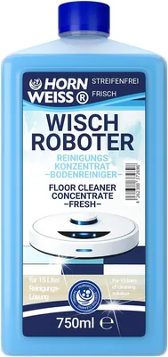 Hornweiss Koncentrat do czyszczenia robota myjącego 750 ml - bez smug | Środek do czyszczenia podłóg dla wszystkich robotów